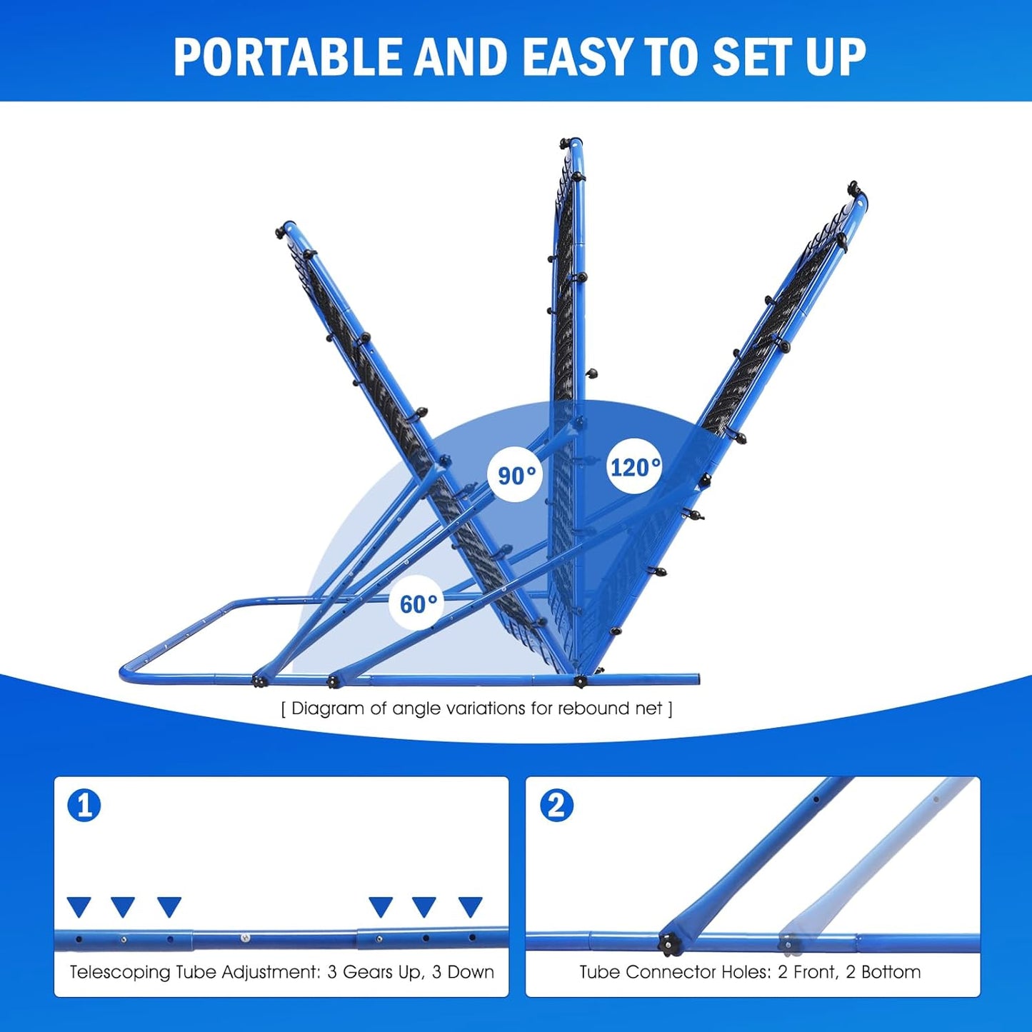 Winthai Dual-Mode Soccer Goal Rebounder