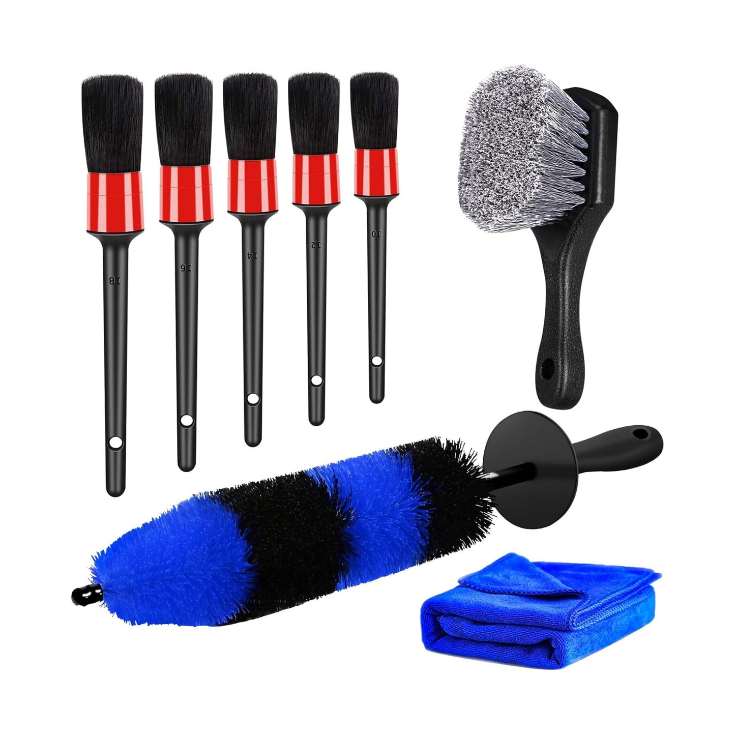 Car Wheel & Tire Detailing Brush Set