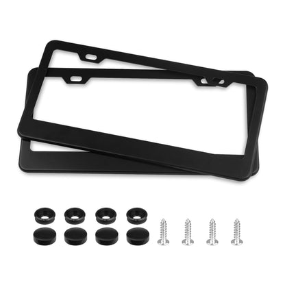 2-Pack Matte Black License Plate Frames