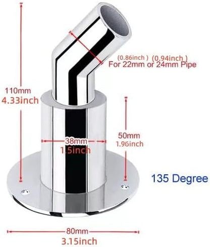 Zoneshare Stainless Steel Thru-Hull Exhaust Fitting