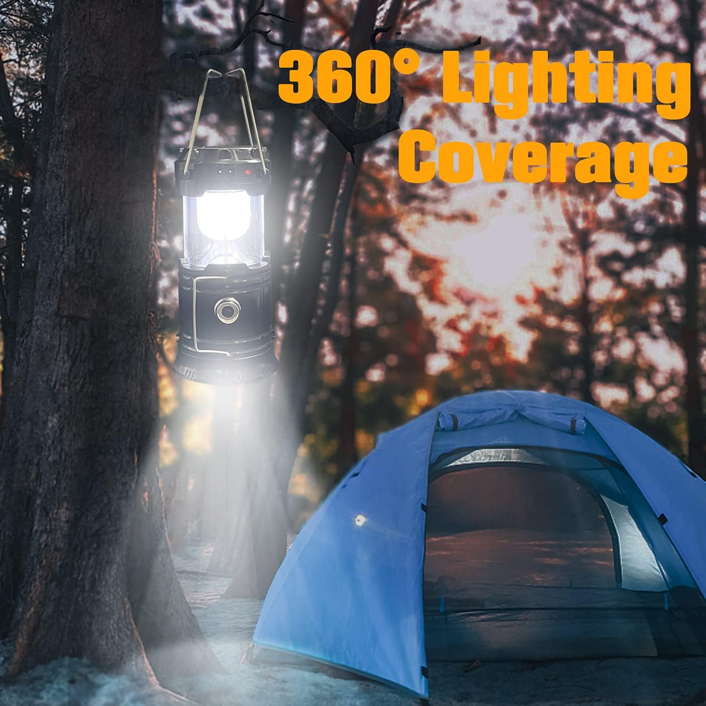 XTAUTO Collapsible LED Camping Lantern 4-Pack