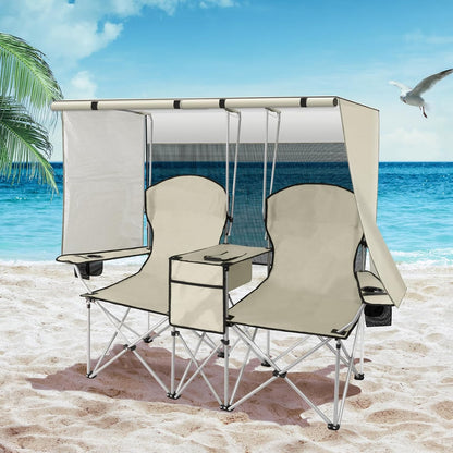 BESTHLS Double Canopy Camping Chair