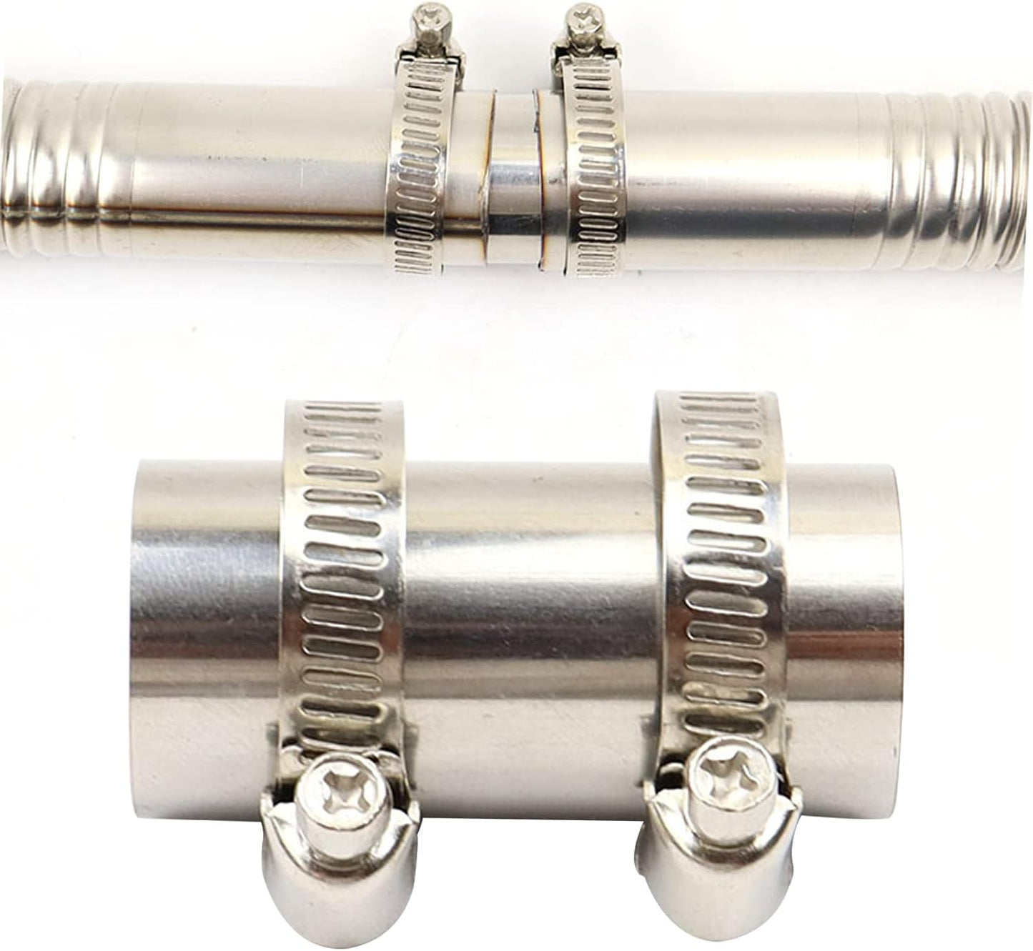 Gift2u Stainless Steel Exhaust Pipe Connector 2-Pack