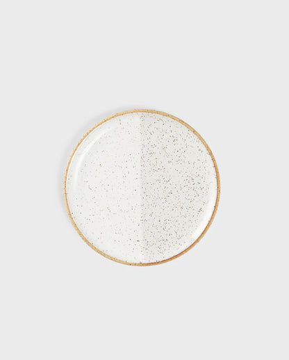 White Speckle Ceramic Salad Plate