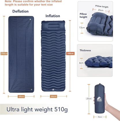 Unigear Ultralight Inflatable Sleeping Pad