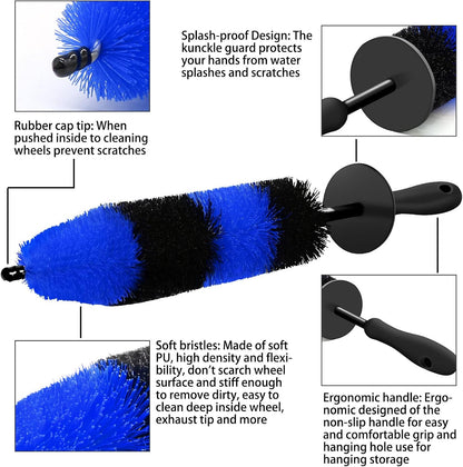 Car Wheel & Tire Detailing Brush Set