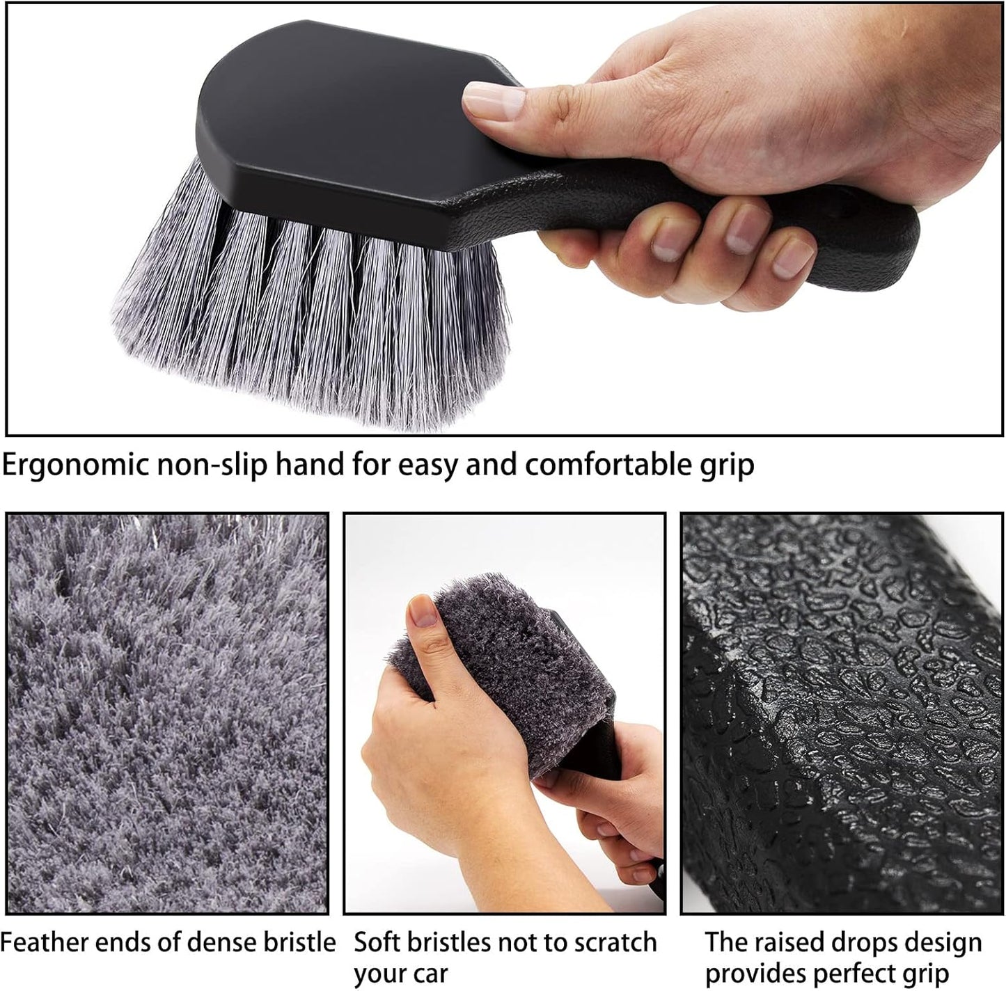 Car Wheel & Tire Detailing Brush Set