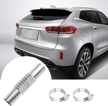 Straight Exhaust Pipe Connector with Clamps