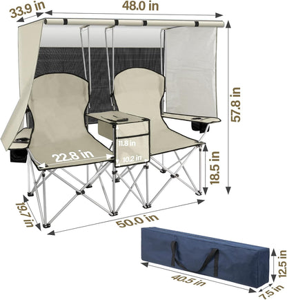 BESTHLS Double Canopy Camping Chair