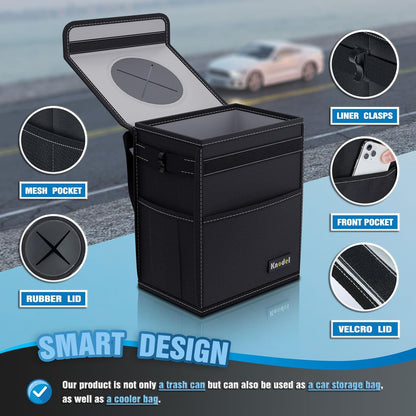 K KNODEL Waterproof Car Trash Can