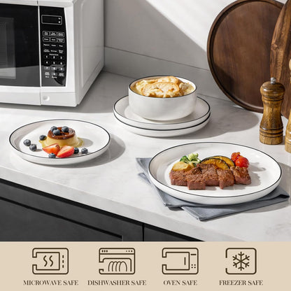 MALACASA 12-Piece Porcelain Dinnerware Set