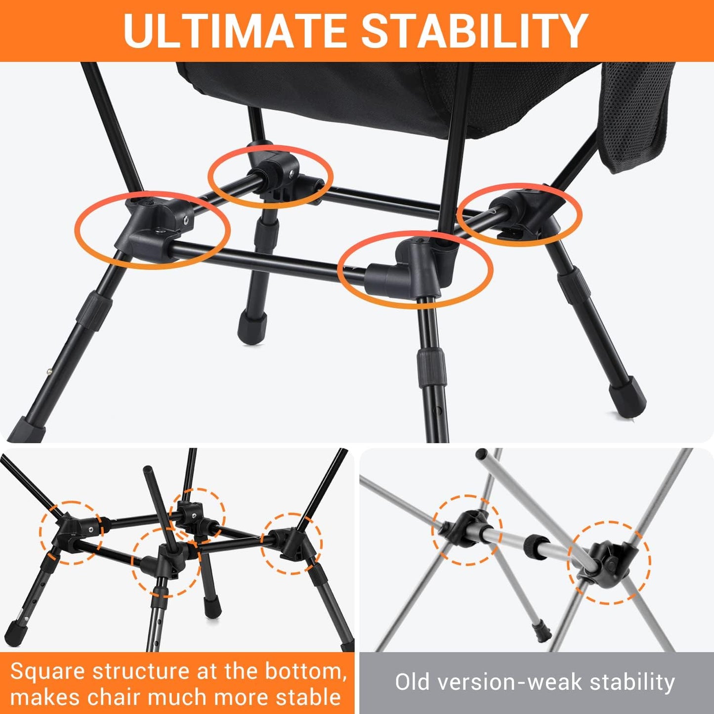 Sportneer Adjustable Folding Camping Chair