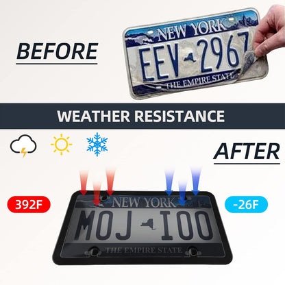 2-Pack Smoked License Plate Cover Frames