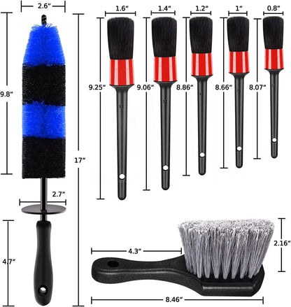 Car Wheel & Tire Detailing Brush Set