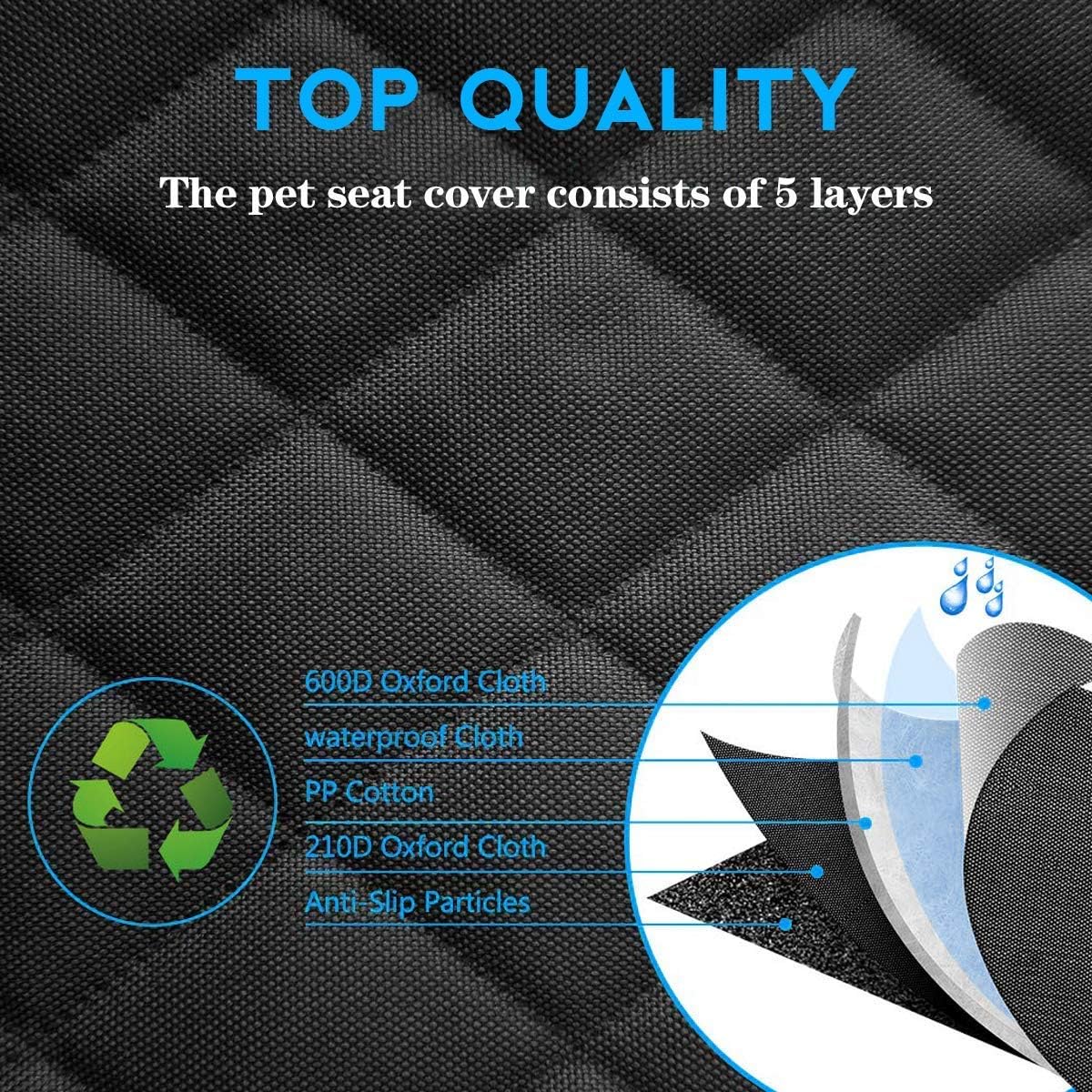 Portin Waterproof Dog Car Seat Cover