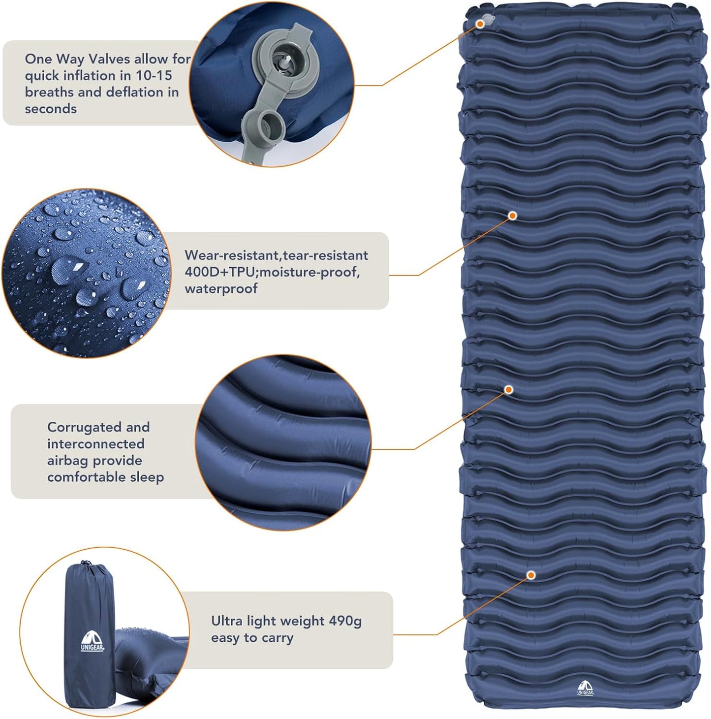 Unigear Ultralight Inflatable Sleeping Pad