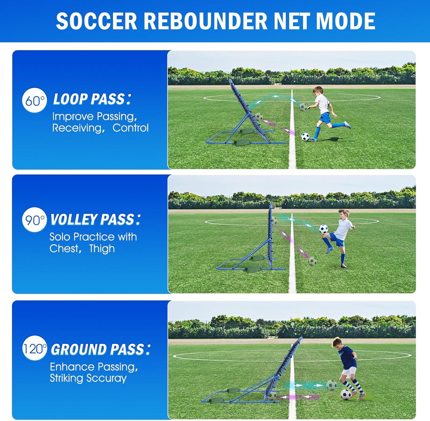 Winthai Dual-Mode Soccer Goal Rebounder