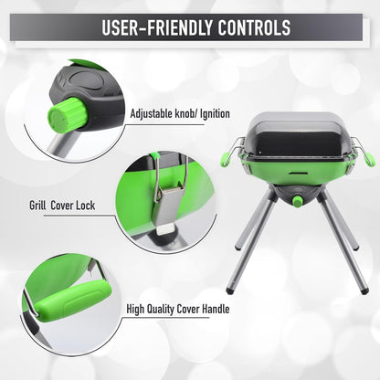 Flame King Portable Propane BBQ Grill