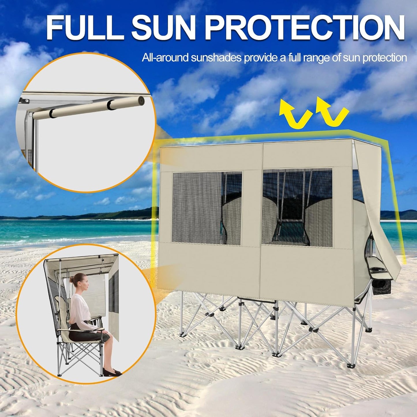 BESTHLS Double Canopy Camping Chair