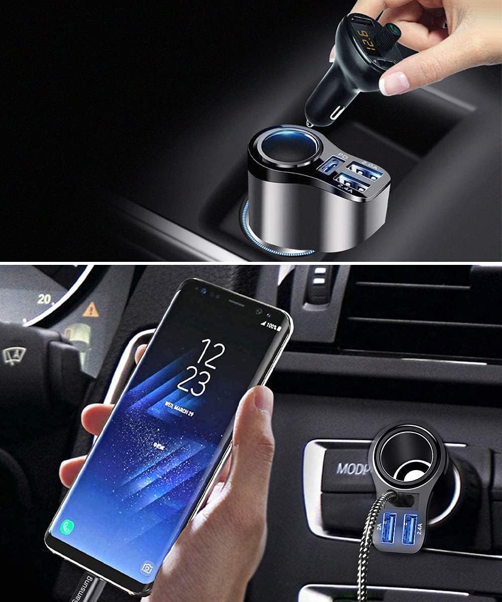 IDOLCO 4-in-1 USB C Car Charger