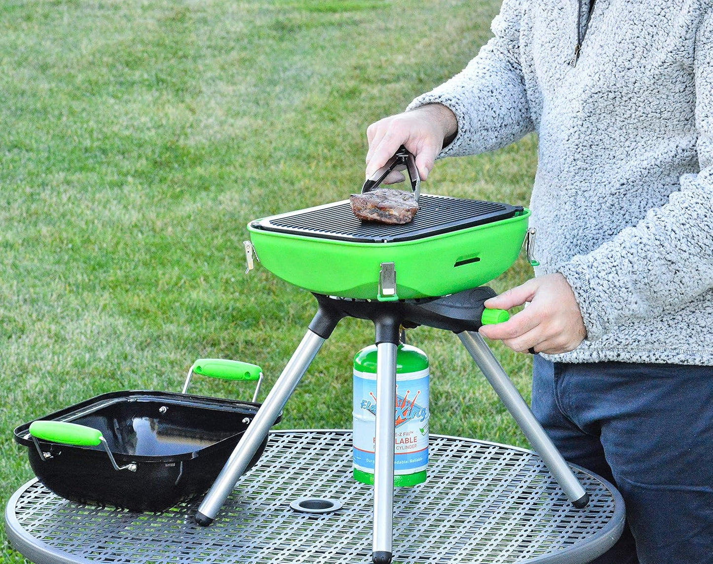 Flame King Portable Propane BBQ Grill