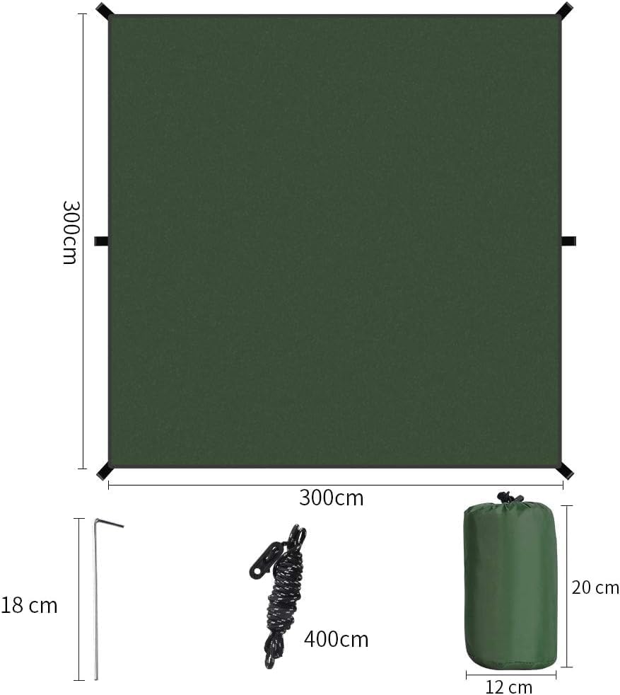 Reibeny Waterproof Camping Tarp 3x3m