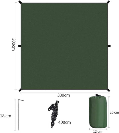 Reibeny Waterproof Camping Tarp 3x3m