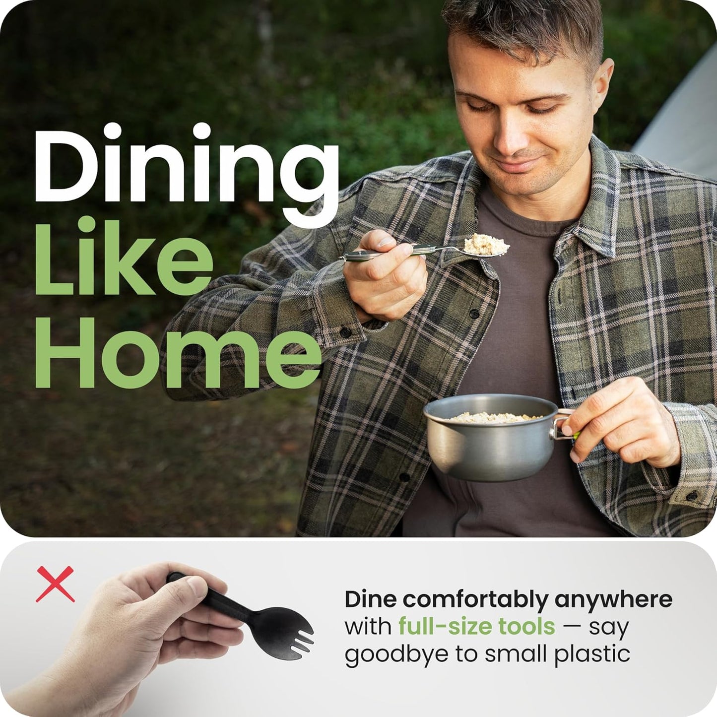 Orblue 4-in-1 Camping Utensils 2-Pack