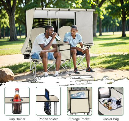 BESTHLS Double Canopy Camping Chair