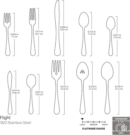 Oneida Flight 45-Piece Flatware Set