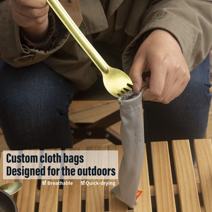 TiTo Titanium Ultralight Long Handle Spork 2-Pack