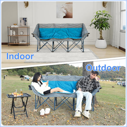 LANMOUNTAIN 3-Person Camping Loveseat Chair