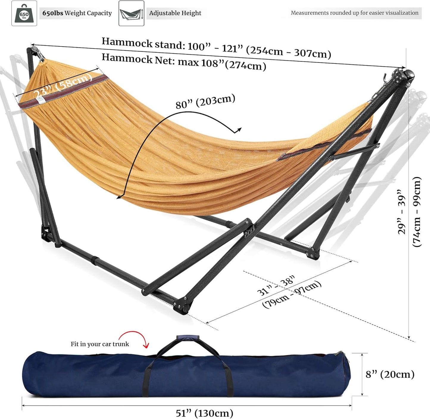 Tranquillo Double Hammock with Stand