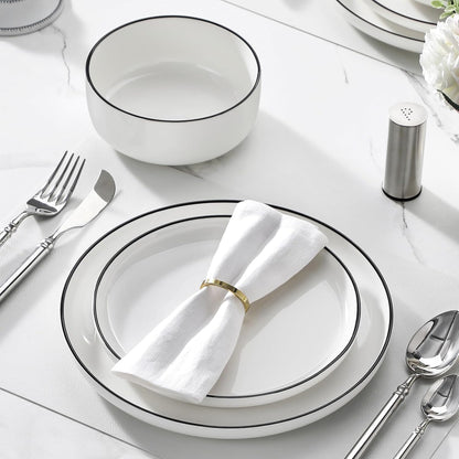 MALACASA 12-Piece Porcelain Dinnerware Set