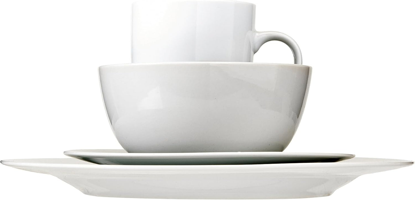 16-Piece White Dinnerware Set for 4
