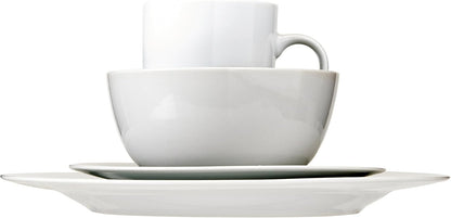 16-Piece White Dinnerware Set for 4