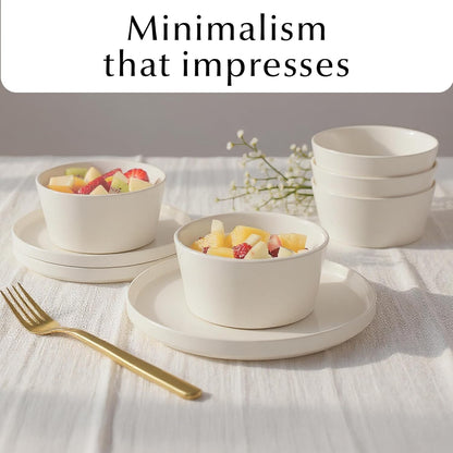 MIAMIO 12-Piece Stoneware Dinnerware Set