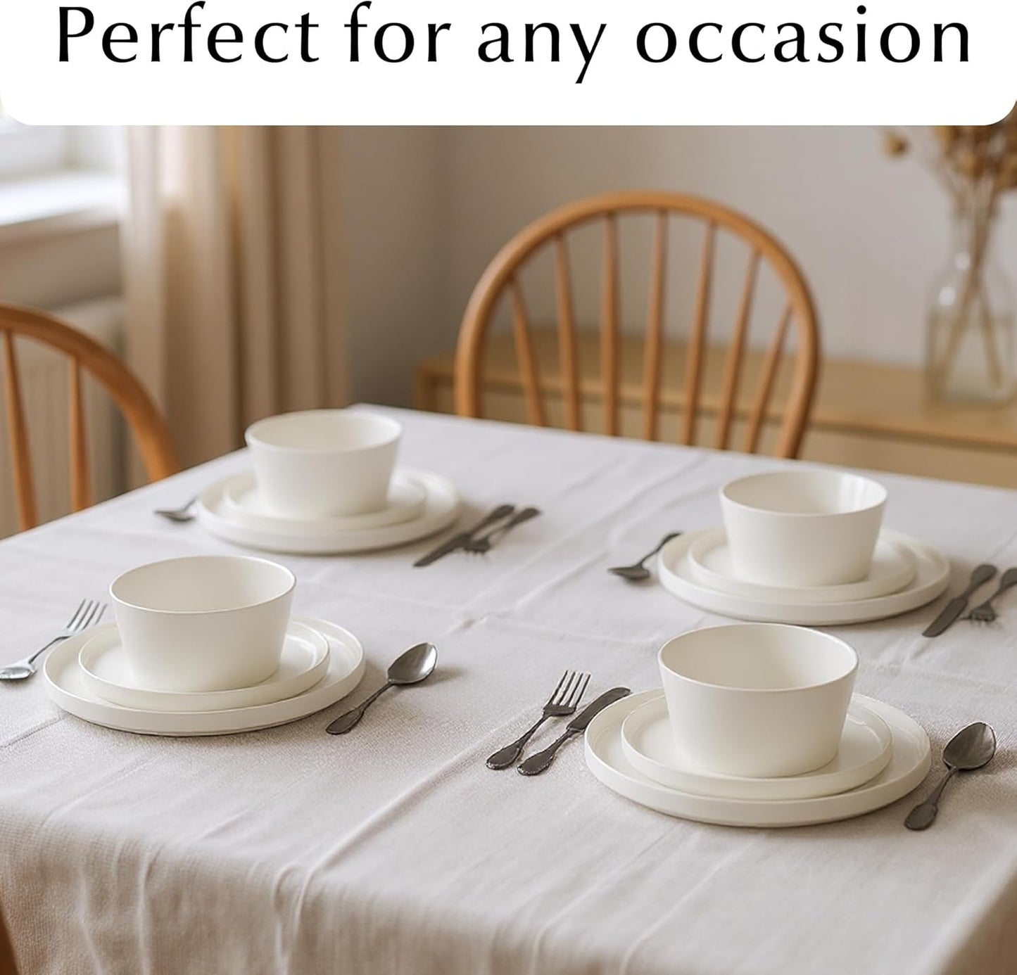 MIAMIO 12-Piece Stoneware Dinnerware Set
