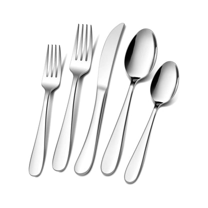 E-far 60-Piece Stainless Steel Silverware Set