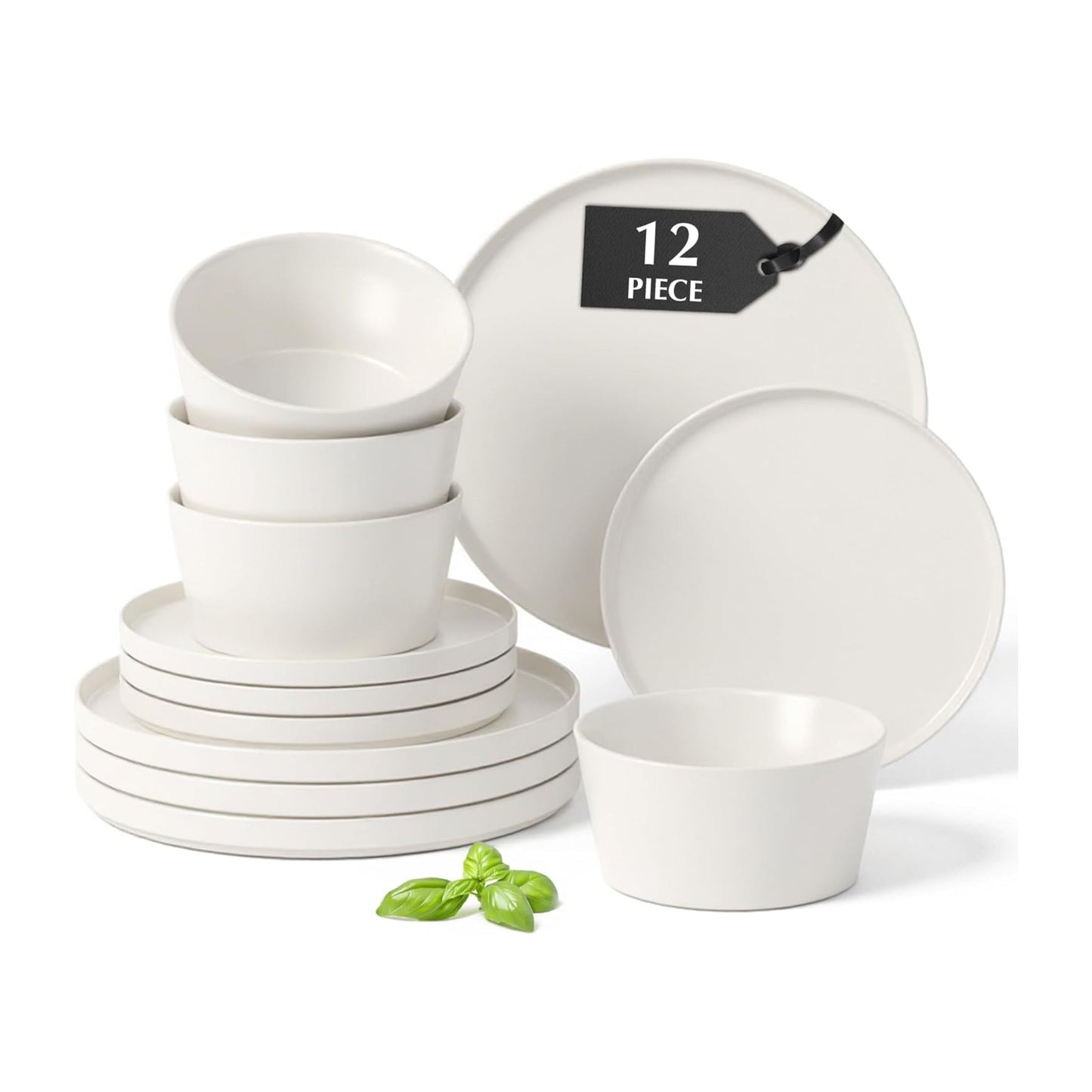 MIAMIO 12-Piece Stoneware Dinnerware Set