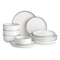 MALACASA 12-Piece Porcelain Dinnerware Set
